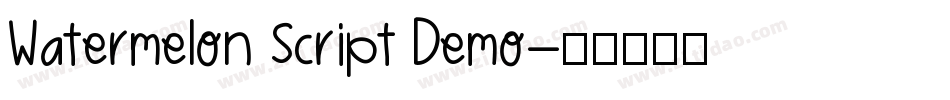 Watermelon Script Demo字体转换